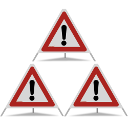 TRIOPAN Faltsignal 60 R2 Retro-reflektierend mit Etui (3x Andere Gefahren)