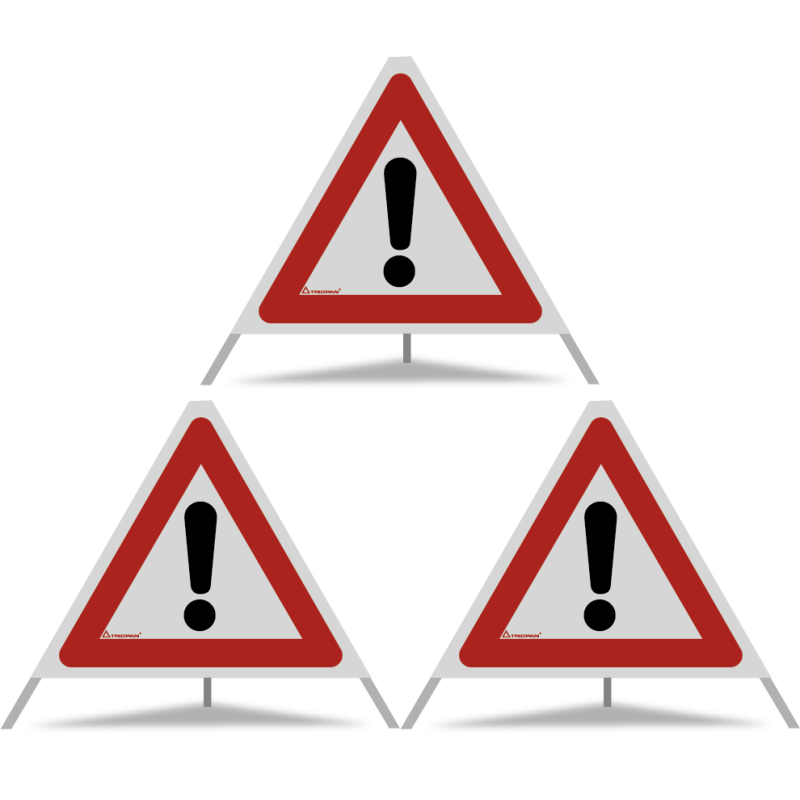 TRIOPAN Faltsignal 60 R2 Retro-reflektierend mit Etui (3x Andere Gefahren)