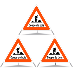 TRIOPAN Faltsignal 90 Tagesleuchtend mit Etui (3x Coupe de bois)