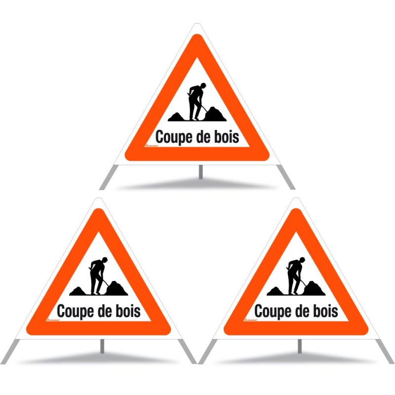 TRIOPAN Faltsignal 90 Tagesleuchtend mit Etui (3x Coupe de bois)