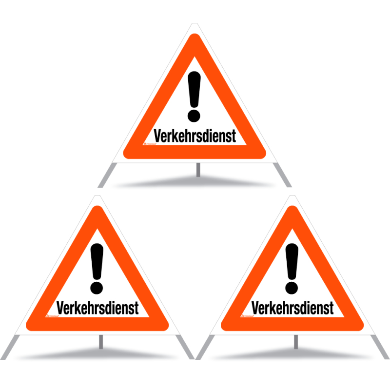 TRIOPAN Faltsignal 90 Tagesleuchtend mit Etui (3x Verkehrsdienst)