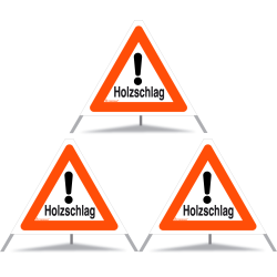 TRIOPAN Faltsignal 60 Tagesleuchtend mit Etui (3x Holzschlag)