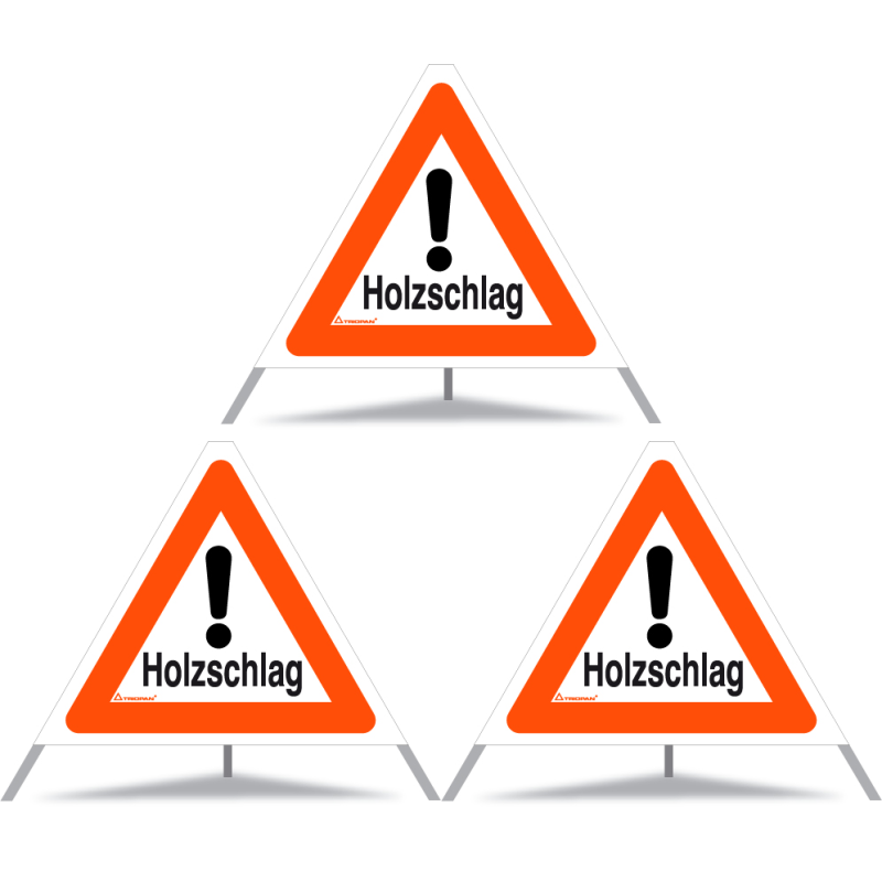 TRIOPAN Faltsignal 60 Tagesleuchtend mit Etui (3x Holzschlag)