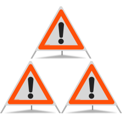 TRIOPAN Faltsignal 70 R1 Reflektierend mit Etui (3x Andere Gefahren)