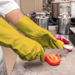 144 Paar GRANBY STRONGHAND® Handschuhe aus Latex, gelb, EN ISO 374, Kategorie 3