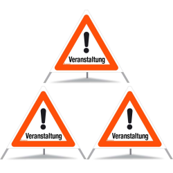 TRIOPAN Faltsignal 70 Tagesleuchtend mit Etui (3x Veranstaltung)