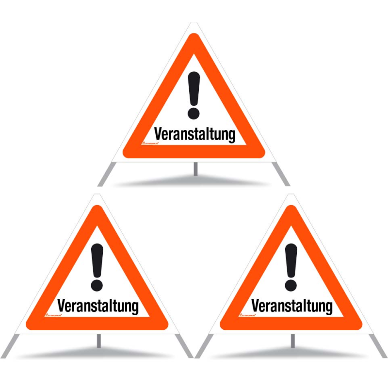 TRIOPAN Faltsignal 70 Tagesleuchtend mit Etui (3x Veranstaltung)
