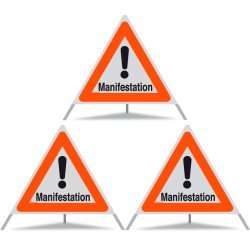TRIOPAN Faltsignal 90 R1 Reflektierend mit Etui (3x Manifestation)