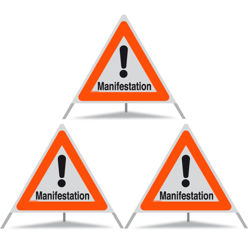 TRIOPAN Faltsignal 90 R1 Reflektierend mit Etui (3x Manifestation)