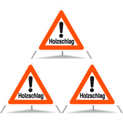 TRIOPAN Faltsignal 90 Tagesleuchtend mit Etui (3x Holzschlag)