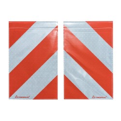 Markierungsfahne stark reflektierend mit Flach-Alu R2 Retro-reflektierend 25x40cm ( Paar )