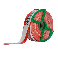 Absperrband 250m r/w "SERVICE DU FEU" Fadenverstärkt