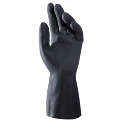 50 Paar ALTO 260 MAPA Naturlatex Handschuhe, velourisiert, schwarz, Kategorie 3