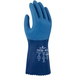 60 Paar SHOWA CS720 Handschuhe aus Nitril in Blau, Schutzklasse CAT 3 für maximale Sicherheit und Komfort