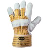 120 Paar BOMBAY STRONGHAND® Handschuhe aus Rind-Vollleder in Natur/Gelb, CAT 2 zertifiziert