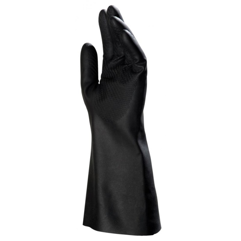 6 Paar BUTOFLEX 650 MAPA Handschuhe aus Butyl, schwarz, Baumwollstrick, Schutzklasse 3