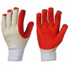 120 Paar Stronghand® Handschuhe aus Baumwolle und Polyester mit Latexbeschichtung in Weiss und Orange, Kat 2