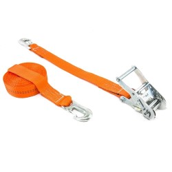 2-teilig Zurrgurt 2000kg / 6m - 35mm Ratsche mit Druckratsche und Sicherungshaken