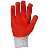 120 Paar Stronghand® Handschuhe aus Baumwolle und Polyester mit Latexbeschichtung in Weiss und Orange, Kat 2