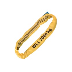 Rundschlingen Doppelmantel – 3000kg Tragkraft – gelb – 1 bis 6 meter