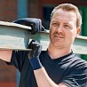 120 Paar STRONGHAND® Handschuhe aus Polyester mit Latex-Beschichtung in dunkelblau/grau, Kategorie 2