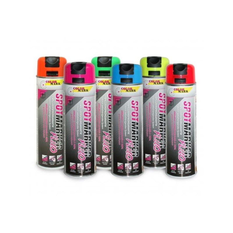 12x stk. Markierfarbe - Colormark - Spotmarker FLUO mit Sicherheitskappe, 500 ml