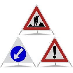 FALTSIGNAL Var.1, Vollreflex R2, komplett mit Etui