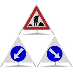 FALTSIGNAL Var.2, Vollreflex R2, komplett mit Etui