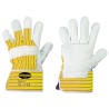 120 Paar AGRA STRONGHAND® Handschuhe aus Rind-Vollleder in Natur/Gelb, Kategorie 2