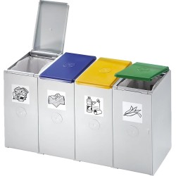 VAR® Wertstoffsammler, 4-fach 4x40 Liter und 4x60 Liter