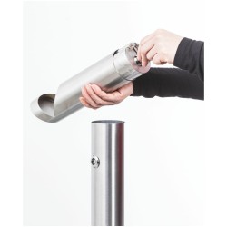 Standascher 6288 17,5x102cm 1,7l rund Edelstahl