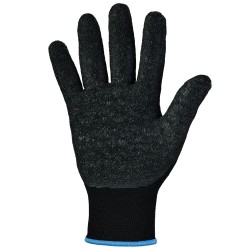 120 Paar OPTIGRIP OPTIFLEX Handschuhe aus Polyamid mit Schrumpflatex-Beschichtung in Schwarz, Kategorie 2