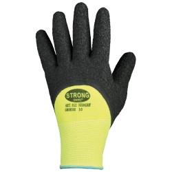120 Paar Stronghand Neongelb Schrumpflatex Handschuhe aus Polyamid/Nylon, Kategorie 2