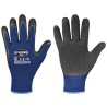 120 Paar LAFOGRIP STRONGHAND® Handschuhe aus Polyester mit Latexbeschichtung in Blau/Schwarz, Kat 2