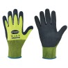 120 Paar FLEXTER STRONGHAND® Handschuhe aus Polyester mit Latex-Beschichtung in Gelb/Grau, Kategorie 2
