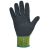120 Paar FLEXTER STRONGHAND® Handschuhe aus Polyester mit Latex-Beschichtung in Gelb/Grau, Kategorie 2