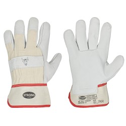 60 Paar STIERKOPF STRONGHAND® Lederhandschuhe aus Rind-Vollleder in natürlicher Farbe, Kategorie 2