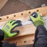 120 Paar FLEXTER STRONGHAND® Handschuhe aus Polyester mit Latex-Beschichtung in Gelb/Grau, Kategorie 2