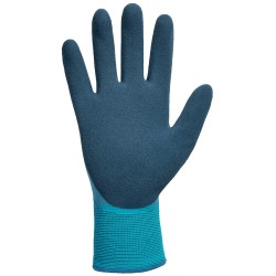 120 Paar AQUA GUARD OPTI FLEX® Handschuhe aus Polyamid und Latex in Blau und Dunkelblau, Kategorie 2