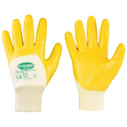 144 Paar YELLOWSTAR STRONGHAND® Handschuhe aus Baumwolle mit Nitril-Beschichtung in Gelb, CAT 2