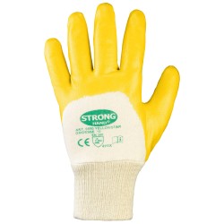 144 Paar YELLOWSTAR STRONGHAND® Handschuhe aus Baumwolle mit Nitril-Beschichtung in Gelb, CAT 2