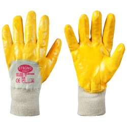 144 Paar GELBSTAR STRONGHAND® Nitrilhandschuhe aus Baumwolle und Trikot in Gelb, Kategorie 2