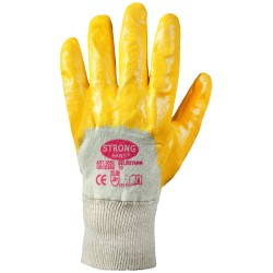 144 Paar GELBSTAR STRONGHAND® Nitrilhandschuhe aus Baumwolle und Trikot in Gelb, Kategorie 2