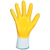 144 Paar AMUR STRONGHAND® Handschuhe aus Polyester/Nitril, weiss/gelb, Kategorie 2