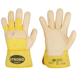 60 Paar LION STRONGHAND® Handschuhe aus Rind-Vollleder in bisquit-beige/gelb, CAT 2 zertifiziert