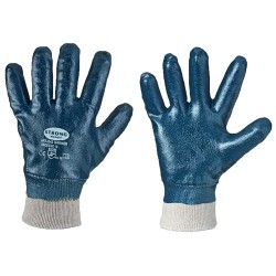 144 Paar Mariner Stronghand Baumwollhandschuhe mit Nitrilbeschichtung in Blau, Kategorie 2