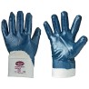144 Paar BLUESTAR STRONGHAND® Handschuhe aus Baumwolle und Jersey mit Nitril-Beschichtung in Blau, Kat 2