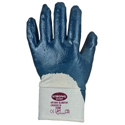144 Paar BLUESTAR STRONGHAND® Handschuhe aus Baumwolle und Jersey mit Nitril-Beschichtung in Blau, Kat 2