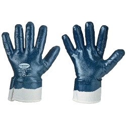 144 Paar FULLSTAR STRONGHAND® Handschuhe aus Baumwolle und Jersey mit Nitril-Beschichtung, blau, Kategorie 2