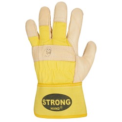 60 Paar LION STRONGHAND® Handschuhe aus Rind-Vollleder in bisquit-beige/gelb, CAT 2 zertifiziert